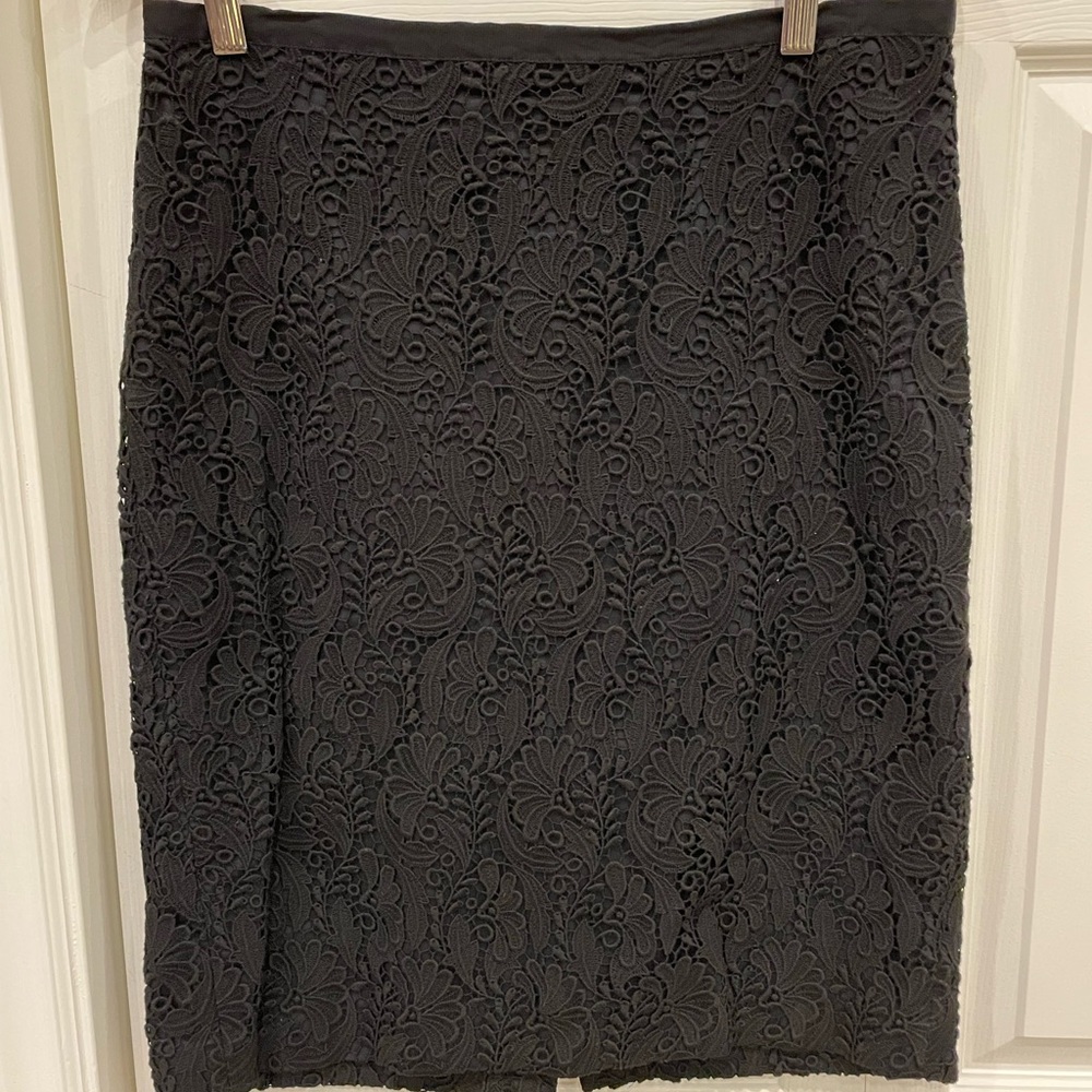 Talbots Black Lace Skirt